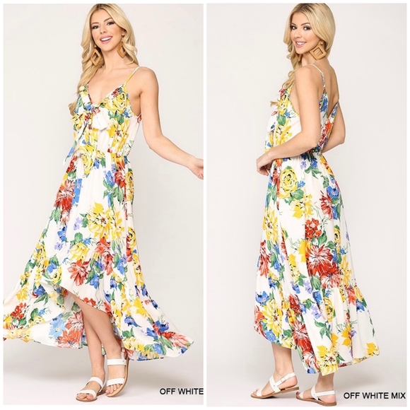 Dresses & Skirts - LAST ONE❗️Gorgeous Feminine Chic Ivory Floral Maxi Dress